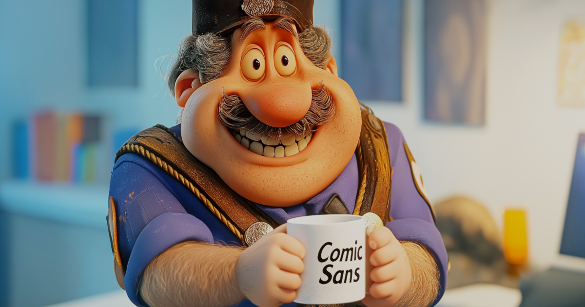 Constable Munchkin and Comic Sans